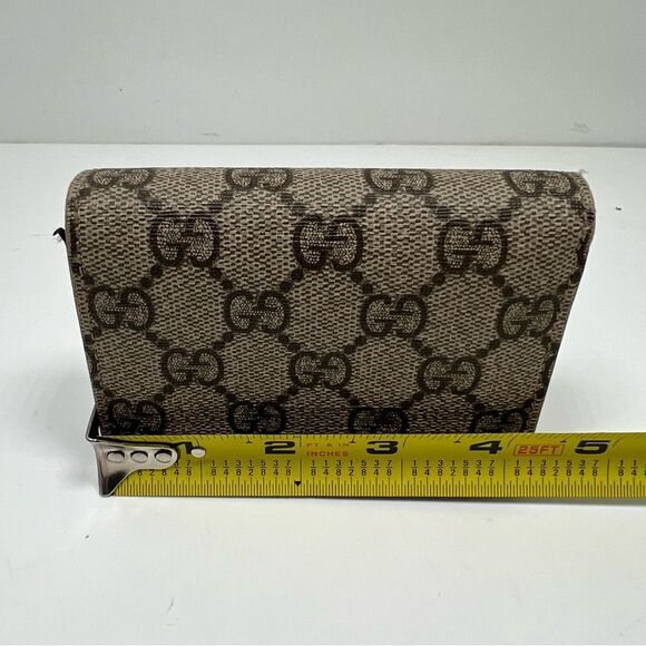 Auth Gucci Surpreme Bifold PVC Leather Beige Wallet - Picture 11 of 13